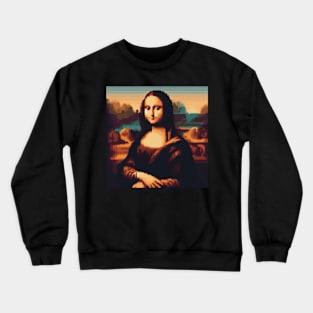 Pixelated Mona Lisa Crewneck Sweatshirt